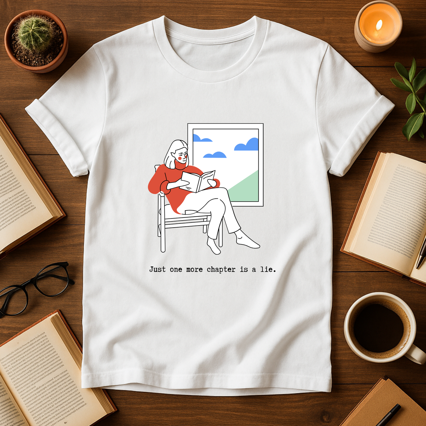 Just One More Chapter is a Lie Softstyle T-Shirt