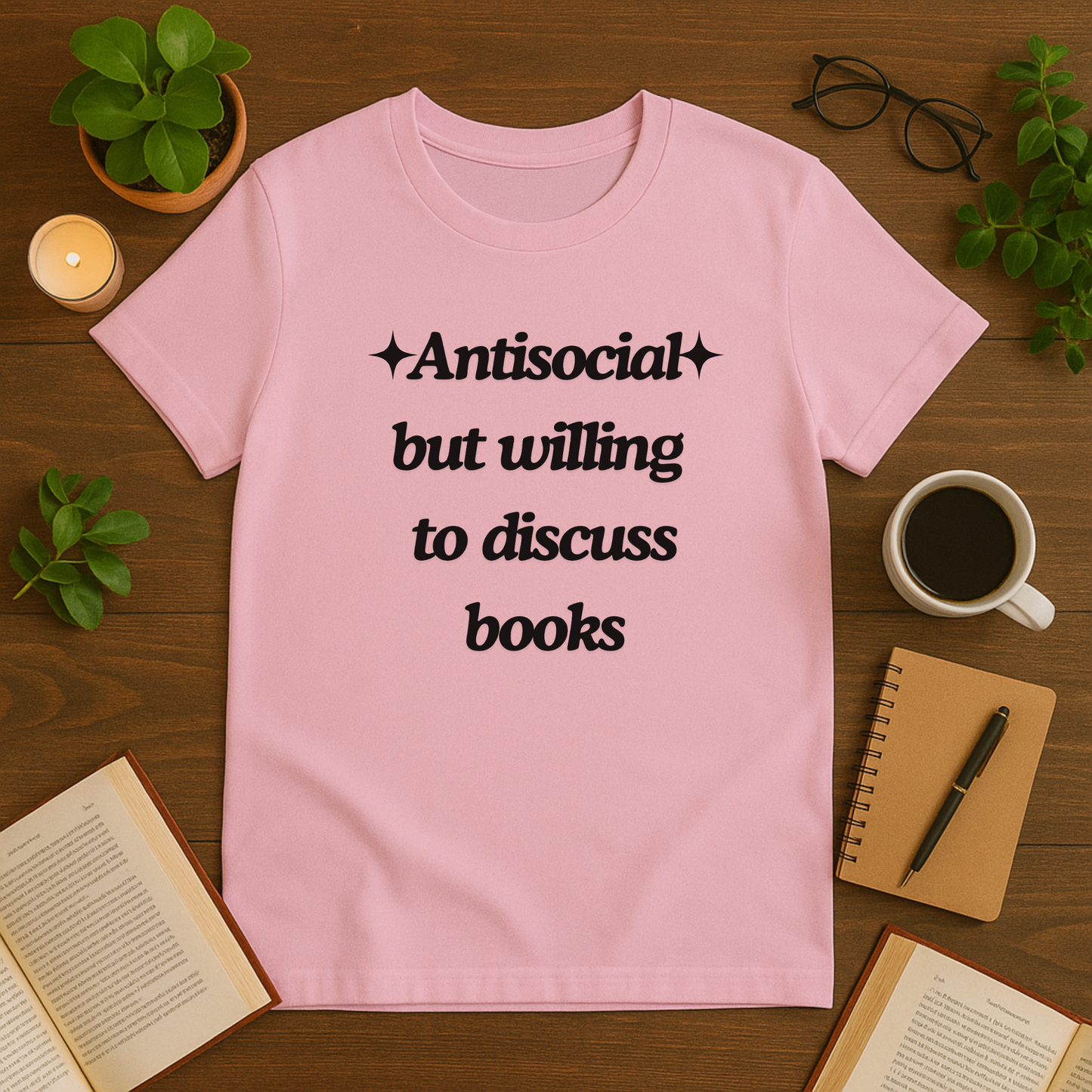 Antisocial but Willing to Discuss Books Softstyle T-Shirt