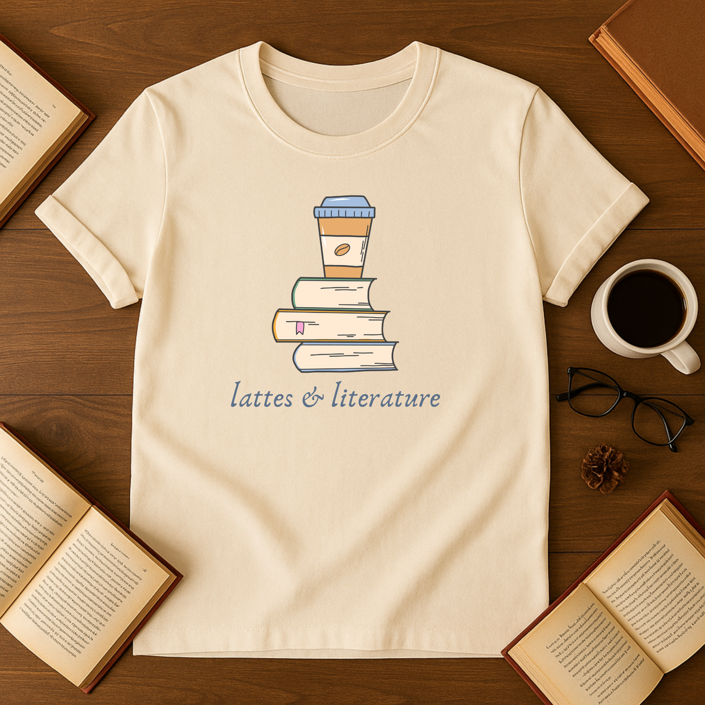 Lattes & Literature Softstyle T-Shirt