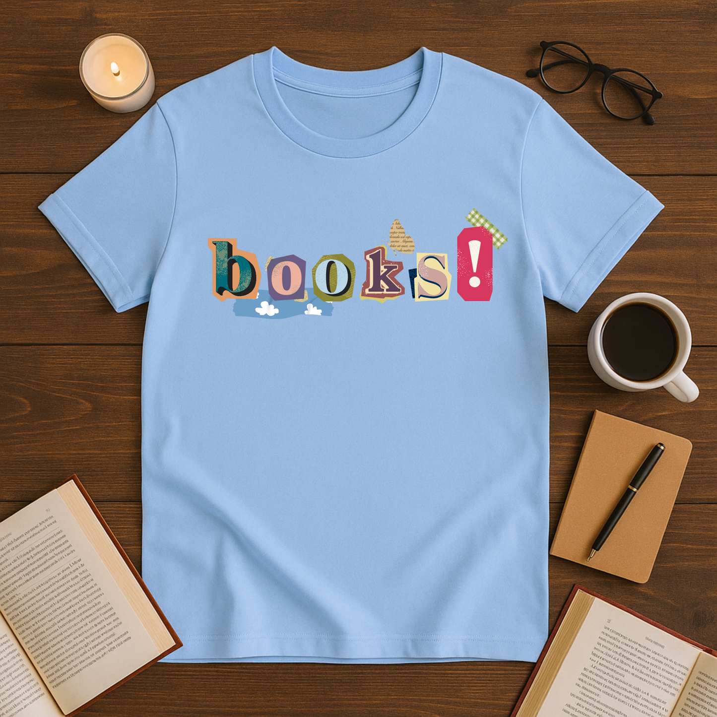 Books Scrapbook Style Softstyle T-Shirt