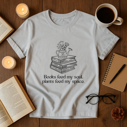 Books Feed My Soul, Plants Feed My Space Softstyle T-Shirt