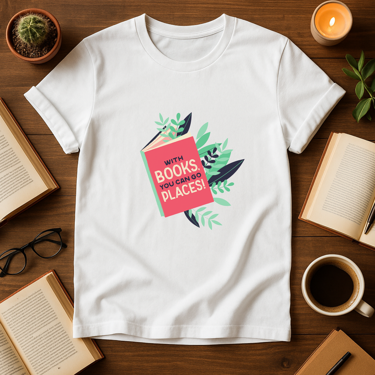 With Books You Can Go Places Softstyle T-Shirt