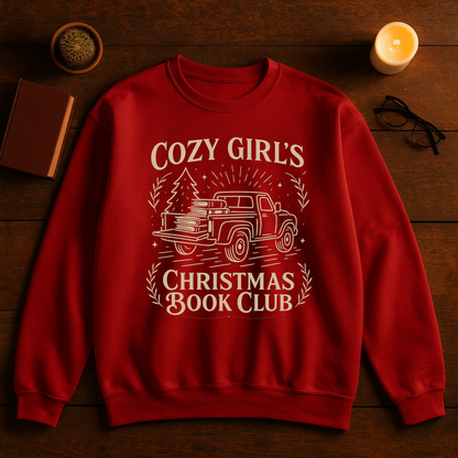 Cozy Girl's Christmas Book Club Sweatshirt