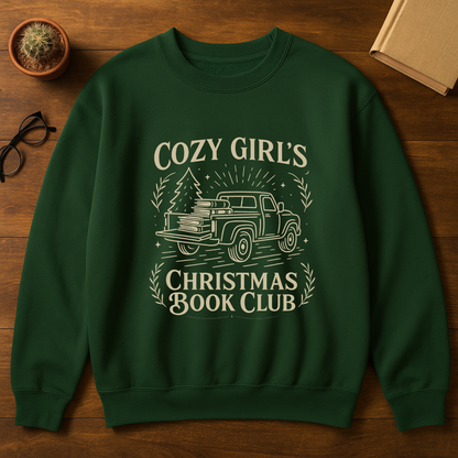 Cozy Girl's Christmas Book Club Sweatshirt
