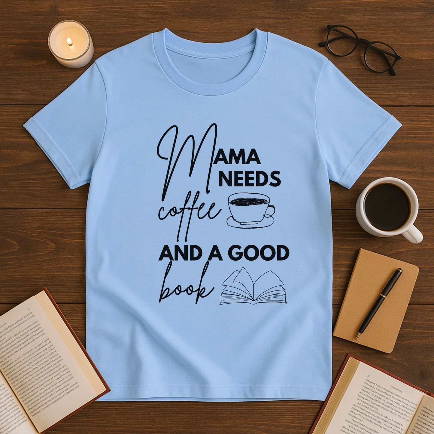 Mama Needs Coffee and a Good Book Softstyle T-Shirt