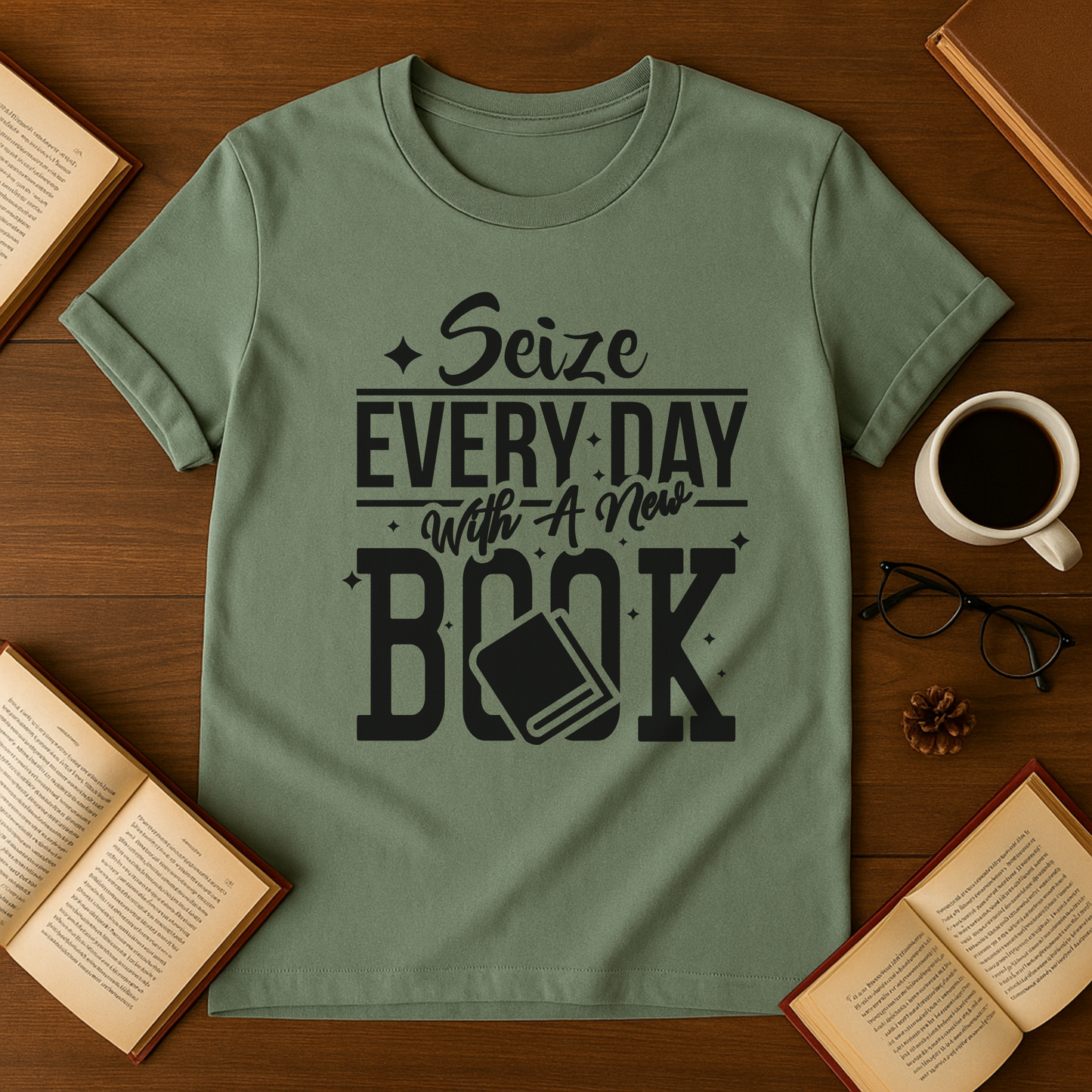 Seize Every Day With A New Book Softstyle T-Shirt