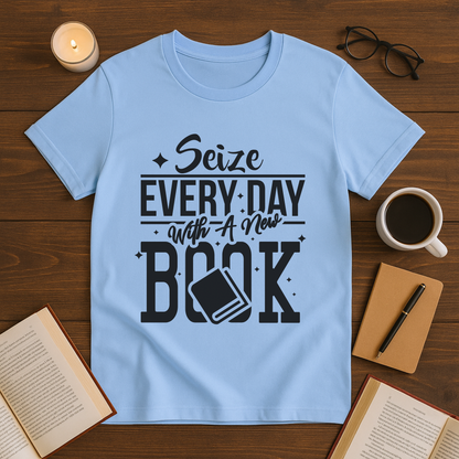 Seize Every Day With A New Book Softstyle T-Shirt