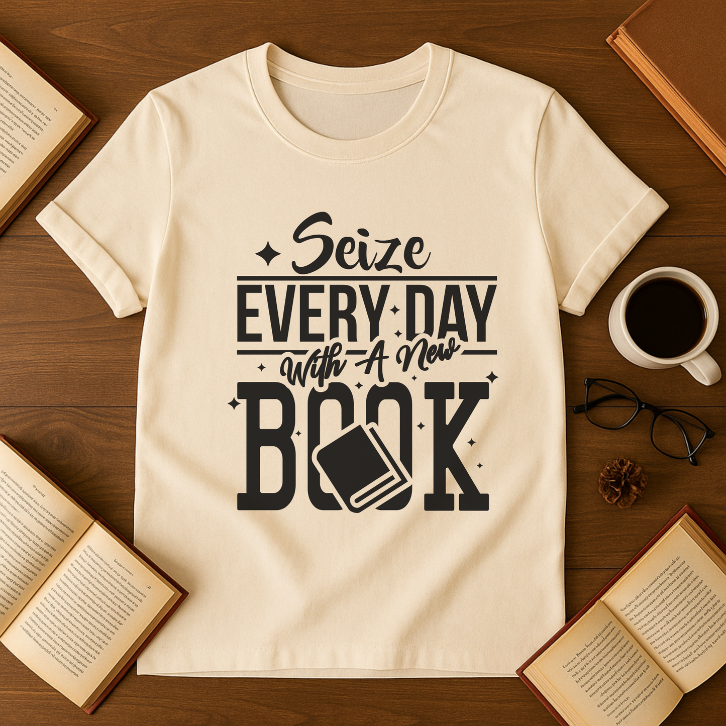 Seize Every Day With A New Book Softstyle T-Shirt