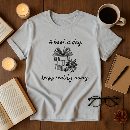 A Book a Day Keeps Reality Away Softstyle T-Shirt