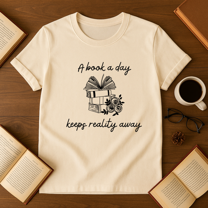 A Book a Day Keeps Reality Away Softstyle T-Shirt