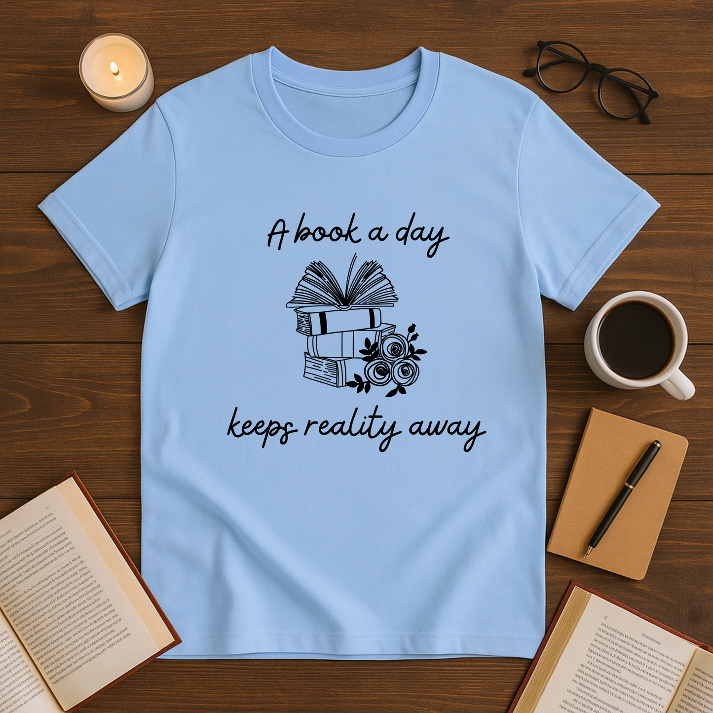 A Book a Day Keeps Reality Away Softstyle T-Shirt