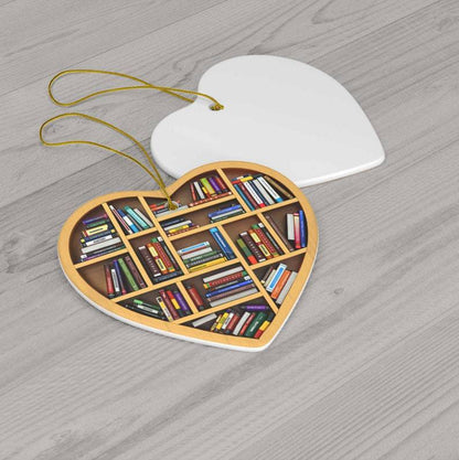 Book Lovers Heart Ornament Christmas