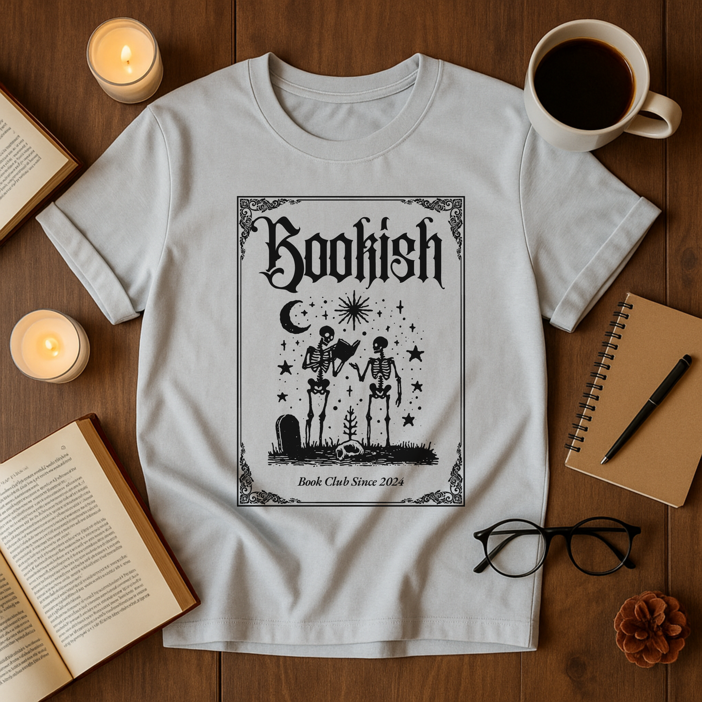 Skeleton Bookish Book Club Softstyle T-Shirt