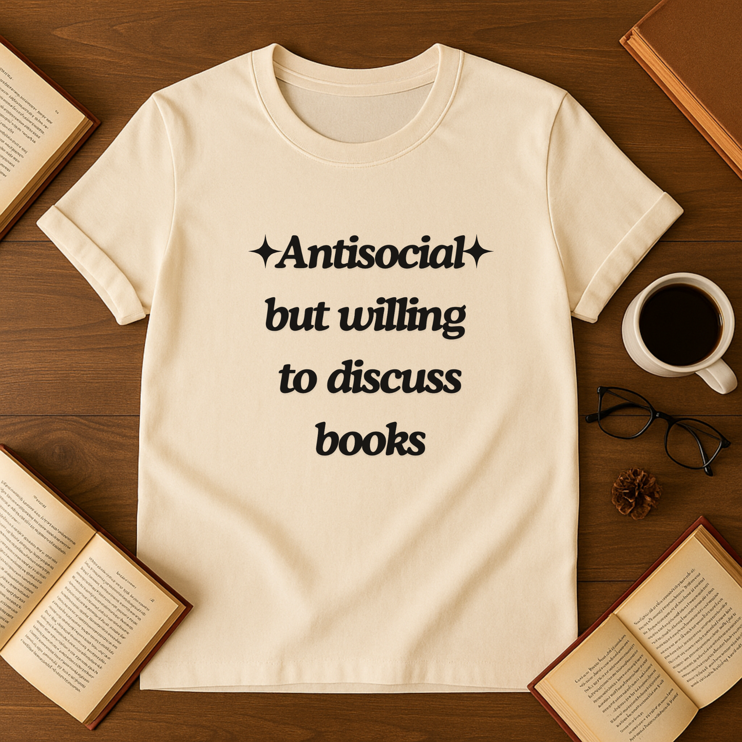 Antisocial but Willing to Discuss Books Softstyle T-Shirt