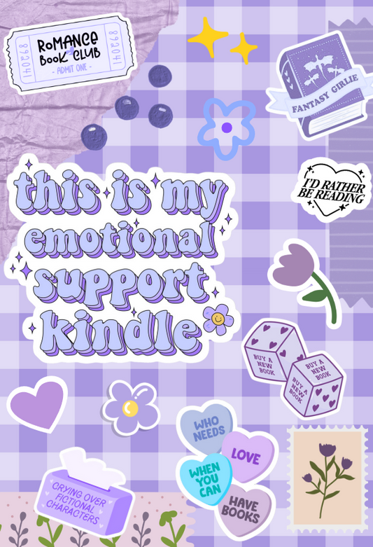 Kindle Sleeve | Purple Aesthetic | Instant Download